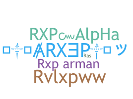 الاسم المستعار - rXp