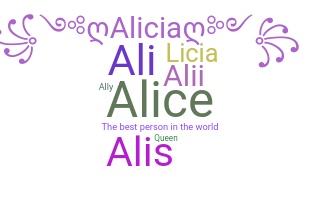 الاسم المستعار - Alicia