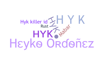 الاسم المستعار - hyk