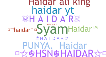 الاسم المستعار - Haidar