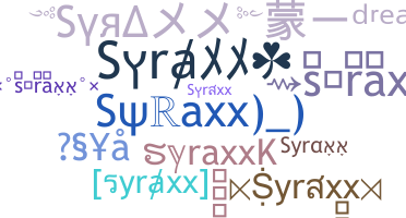 الاسم المستعار - syraxx