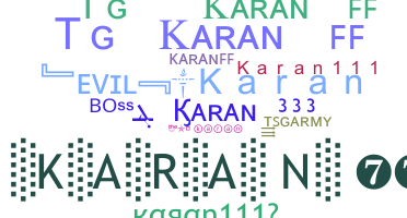 الاسم المستعار - Karan111