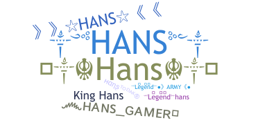 الاسم المستعار - Hans
