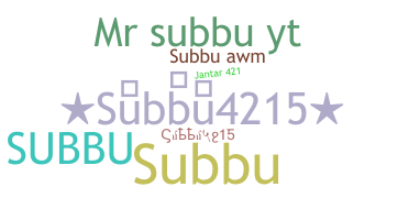 الاسم المستعار - Subbu4215