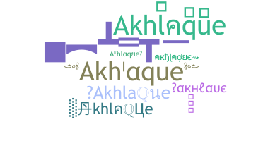 الاسم المستعار - Akhlaque