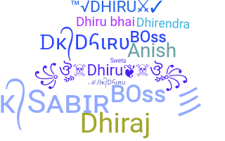 الاسم المستعار - Dhiru