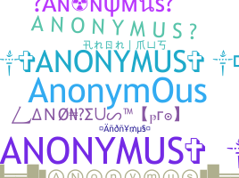 الاسم المستعار - Anonymus