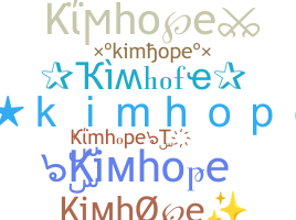 الاسم المستعار - kimhope