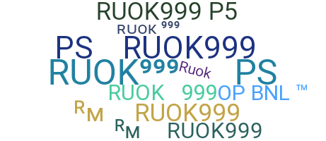 الاسم المستعار - RUOK999