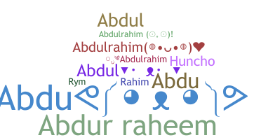 الاسم المستعار - Abdulrahim
