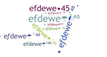 الاسم المستعار - efdewe45