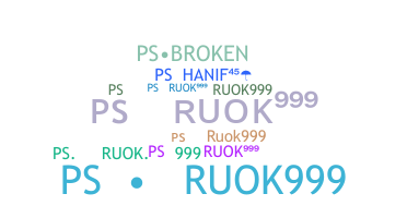 الاسم المستعار - PSRUOK999