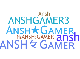 الاسم المستعار - Anshgamer