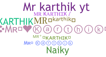 الاسم المستعار - Mrkarthik