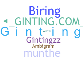 الاسم المستعار - Ginting