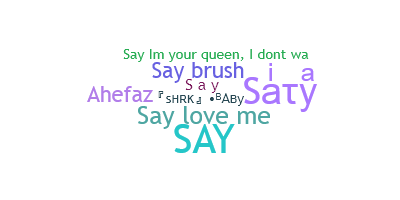 الاسم المستعار - Say