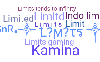 الاسم المستعار - limits