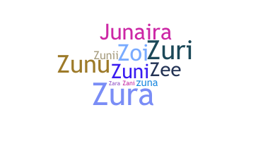 الاسم المستعار - Zunaira