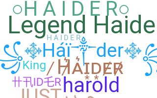 الاسم المستعار - Haider
