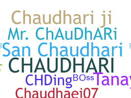 الاسم المستعار - Chaudhari