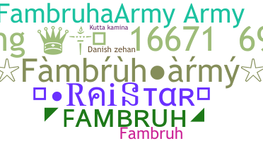 الاسم المستعار - Fambruharmy