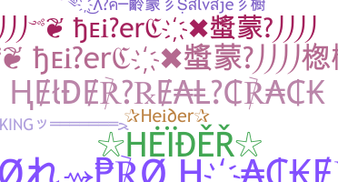 الاسم المستعار - Heider