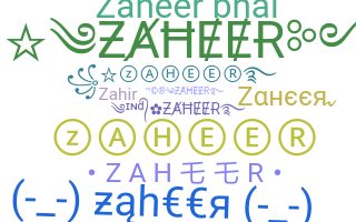 الاسم المستعار - Zaheer