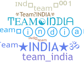 الاسم المستعار - TeamIndia