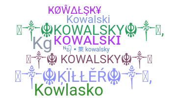 الاسم المستعار - Kowalsky