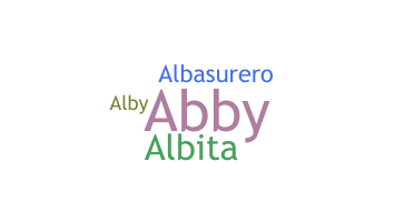 الاسم المستعار - alba