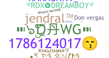 الاسم المستعار - RDXGAMER