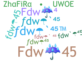الاسم المستعار - Fdw45