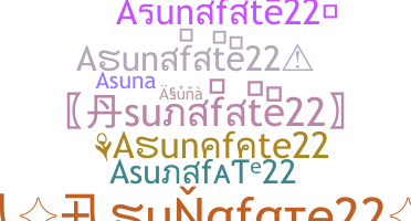 الاسم المستعار - Asunafate22