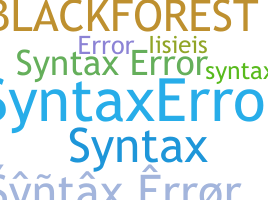 الاسم المستعار - Syntaxerror